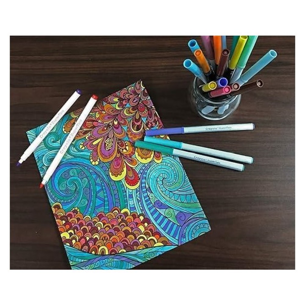 Crayola Super Tips Pastel, 12 Marcadores