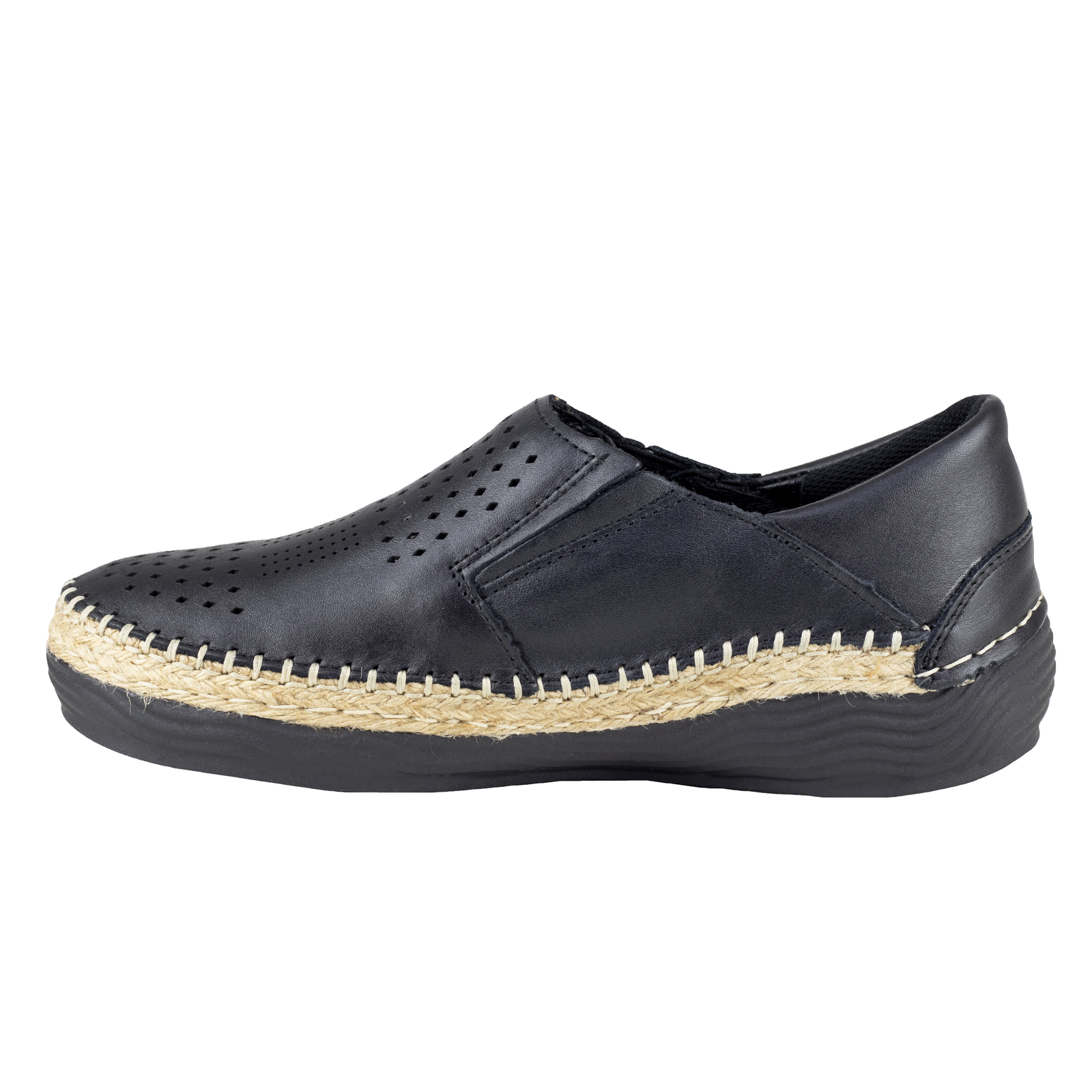 Mocasin Negro Para Mujer Slip On Lobo Solo Judy 5079 Puntos