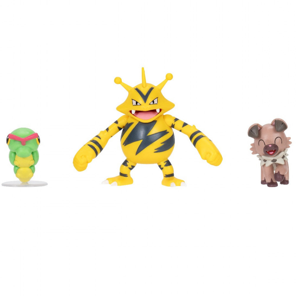 Pokemon Caterpie + Electabuzz + Rockruff