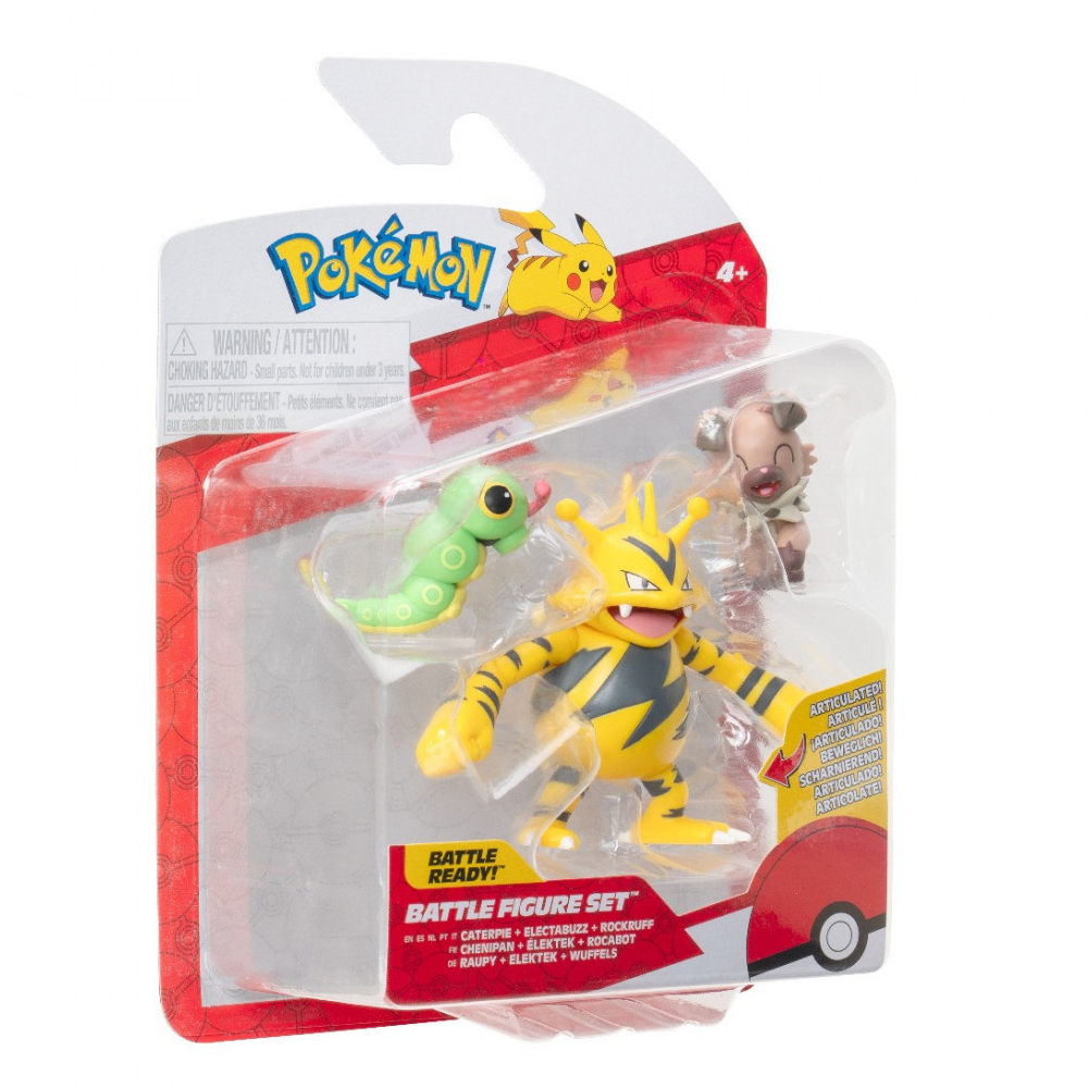 Pokemon Caterpie + Electabuzz + Rockruff