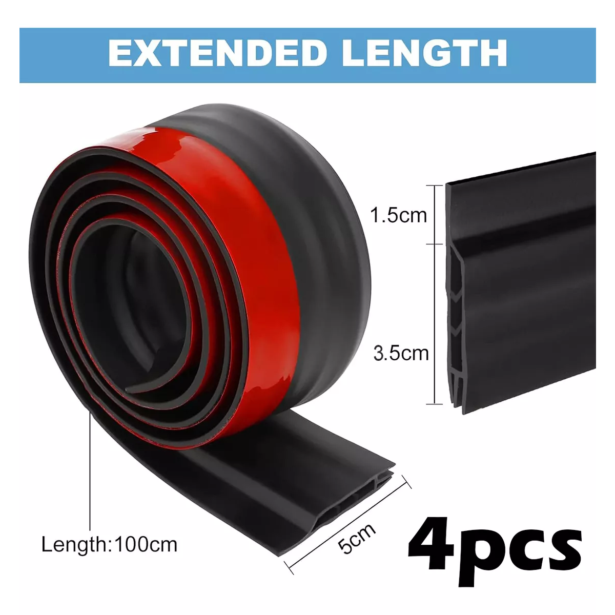 4pcs Sello Adhesivo Prueba De Polvo Para Puertas Y Ventanas Marron