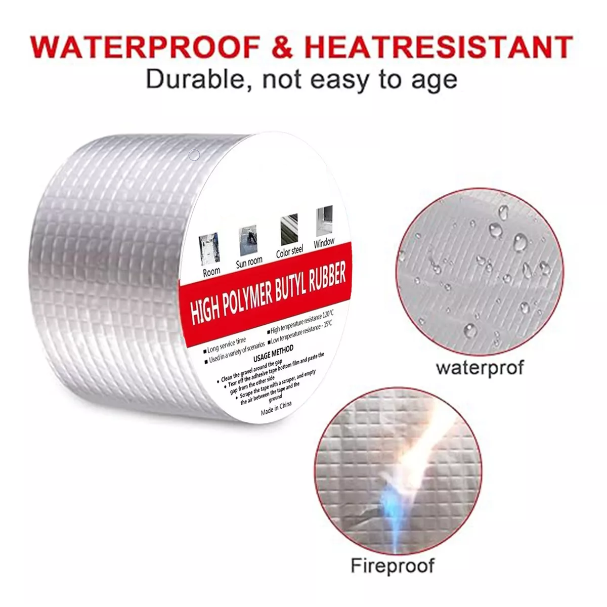 Cinta Impermeable Tapa Goteras 5cm X 10mts