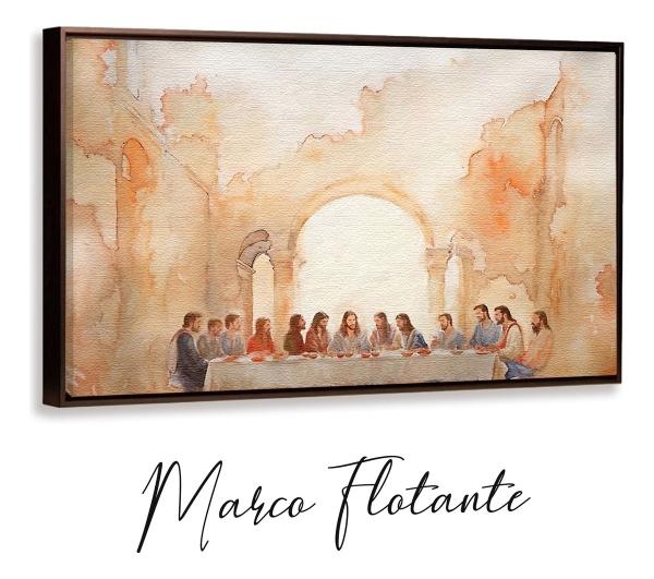 Cuadro Ultima Cena En Lienzo Canvas Opción De Marco Flotante