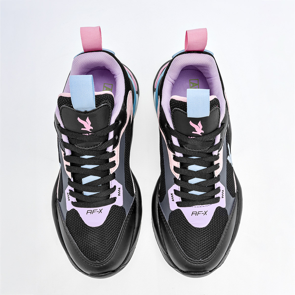 TENIS URBANO PLATAFORMA DE AMERICAN FIRE PARA  MUJER COLOR NEGRO ROSA LILA A69