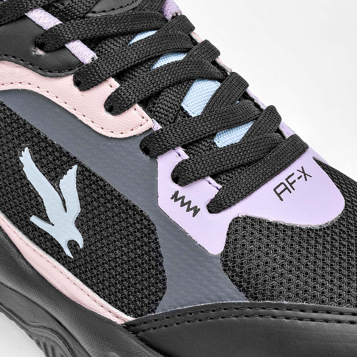 TENIS URBANO PLATAFORMA DE AMERICAN FIRE PARA  MUJER COLOR NEGRO ROSA LILA A69