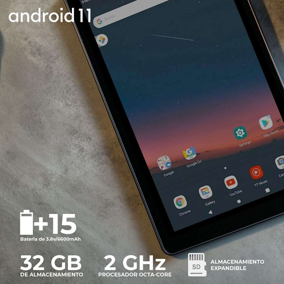Tablet Marca Onn 8 32gb Android 11 , 2gb Ram, 32gb Storage Morada 