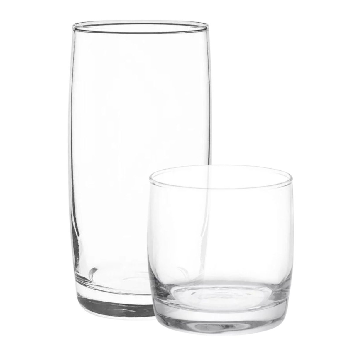 Monterrey Set De 12 Vasos De Vidrio Altos y Bajos