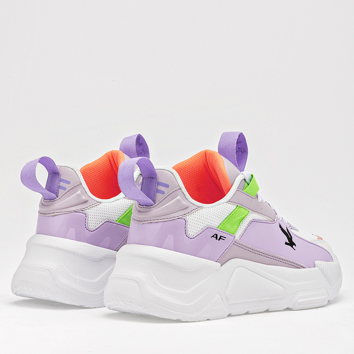 TENIS URBANO PLATAFORMA 4 CM DE AMERICAN FIRE PARA  MUJER COLOR BLANCO LILA A73