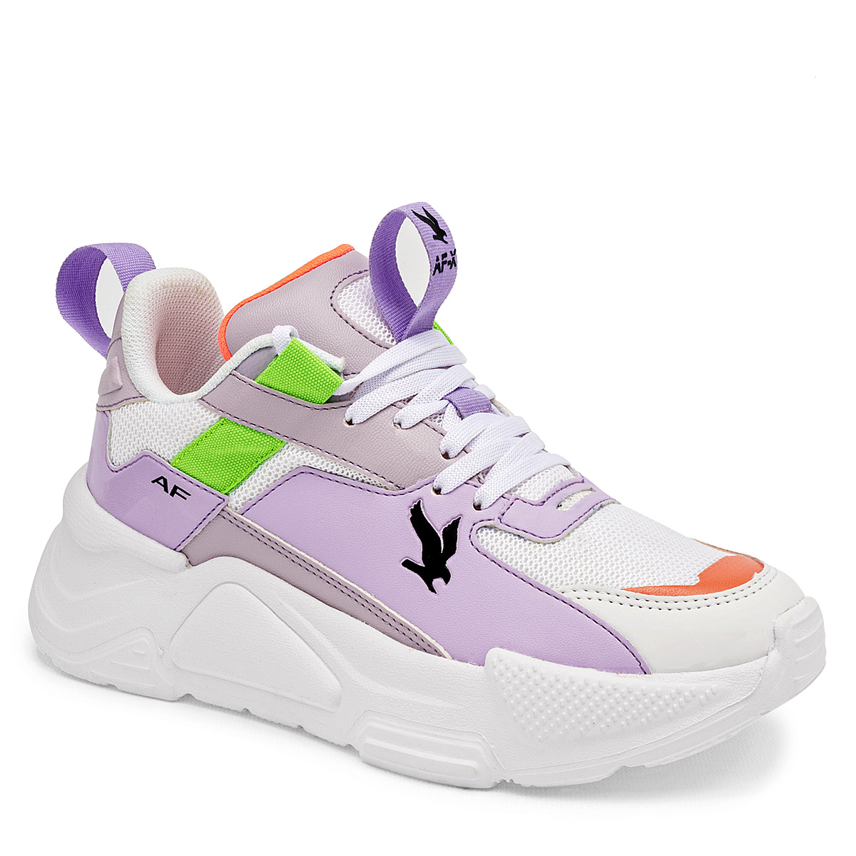 TENIS URBANO PLATAFORMA 4 CM DE AMERICAN FIRE PARA  MUJER COLOR BLANCO LILA A73