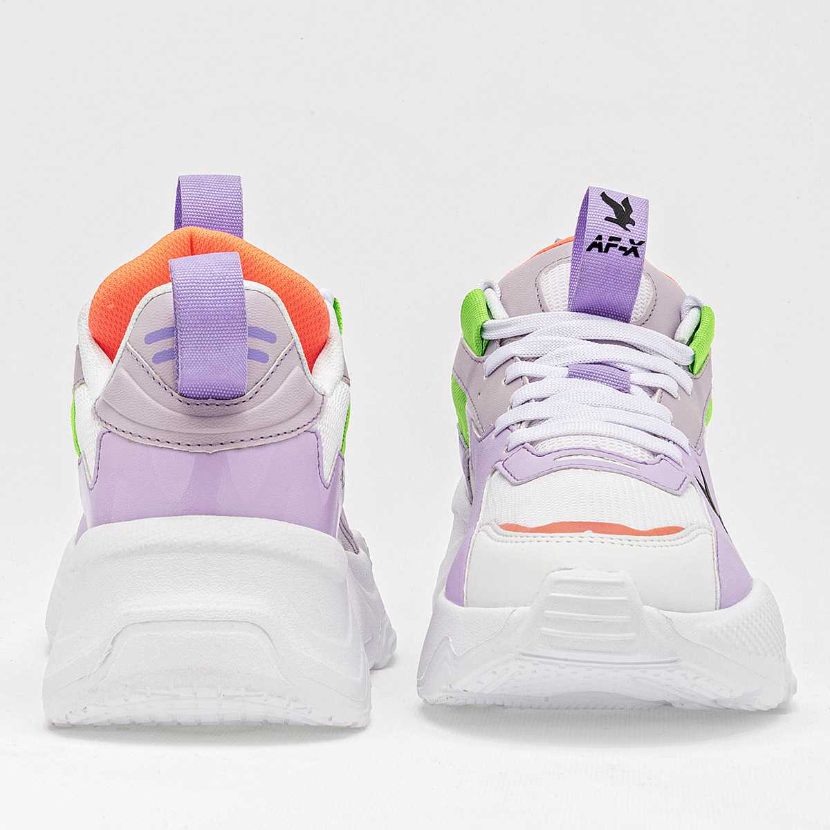 TENIS URBANO PLATAFORMA 4 CM DE AMERICAN FIRE PARA  MUJER COLOR BLANCO LILA A73