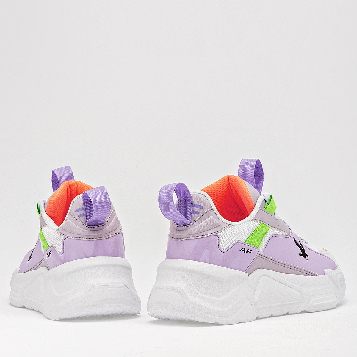 TENIS URBANO PLATAFORMA 4 CM DE AMERICAN FIRE PARA  MUJER COLOR BLANCO LILA A73