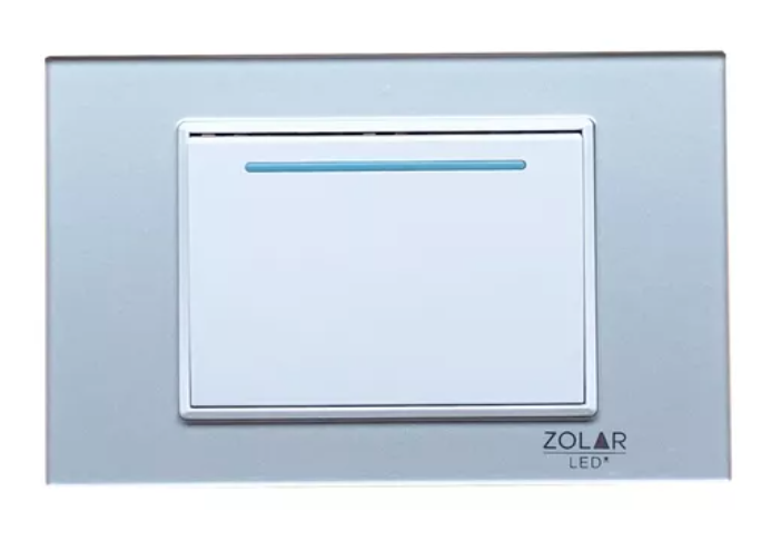 Placa acrílica 1 apagador 72 mm Gris 10 pz