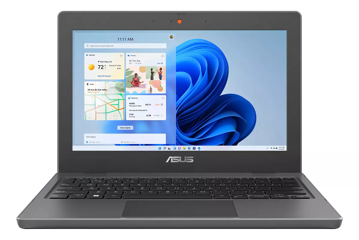 LAPTOP ASUS CELERON N4500 128GB 4GB DDR4 11.6" HD TEC/ESP W10P GRIS BR1100CKA-CEL4G128-P1 90NX03B1-M001Y0