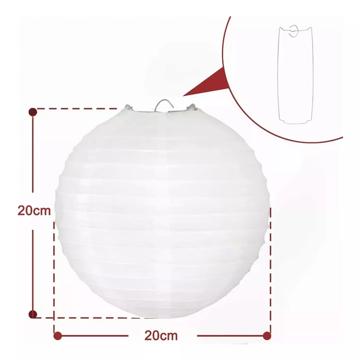 10 Lamparas Chinas De Papel Y 10 Amarillo Cálido Focos Led