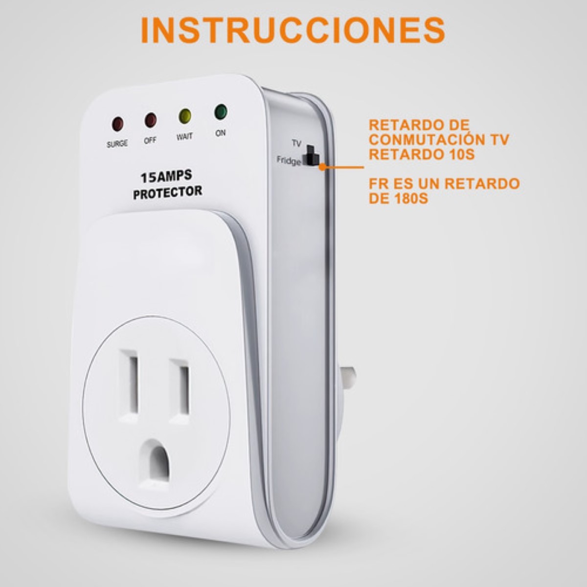 Protector Voltaje Estabilizador 120v Para Electrodomésticos blanco