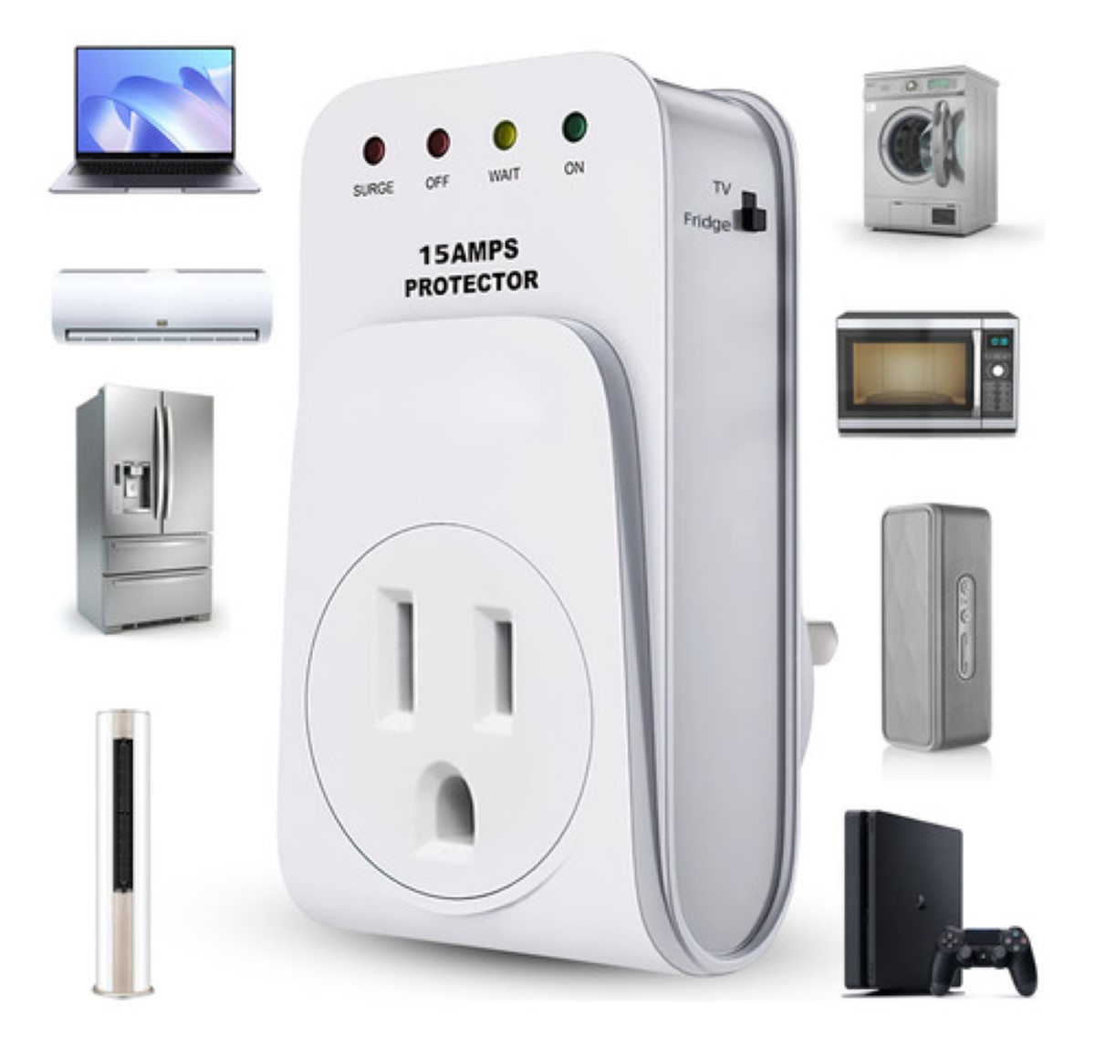 Protector Voltaje Estabilizador 120v Para Electrodomésticos blanco