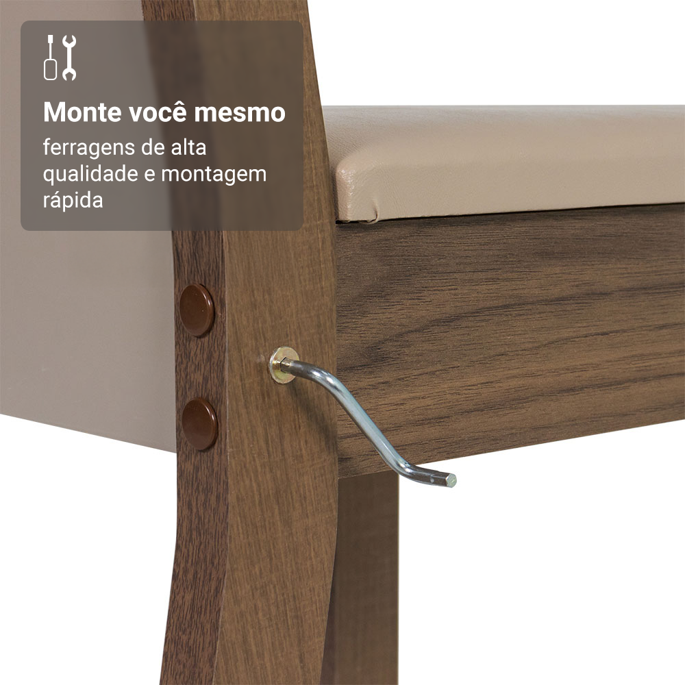 Juego de Comedor con Mesa y 4 Sillas Madesa Sheila MC