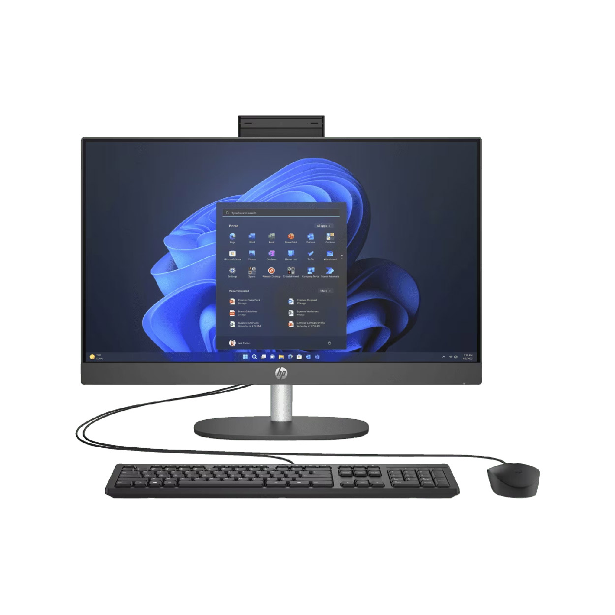 Aio Hp Pro One 245 G10 23.8" Amd Ryzen 7 7730u 2ghz 8gb 512gb Ssd Windows 11 Home 64-Bit, Negro