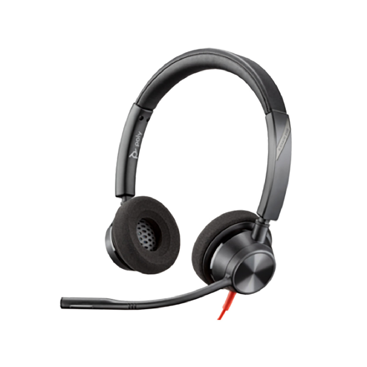 Diadema Hp Poly 8x220aa Blackwire 3320 Con Certificacion De Microsoft Teams + Adaptador Usb-C/A