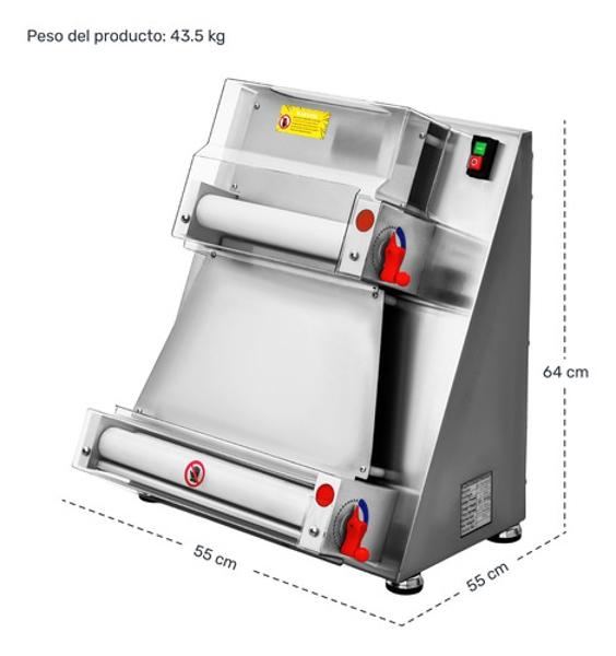 Laminadora De Masa Automatica 40cm Harina Pizza Comercial Gutstark Home