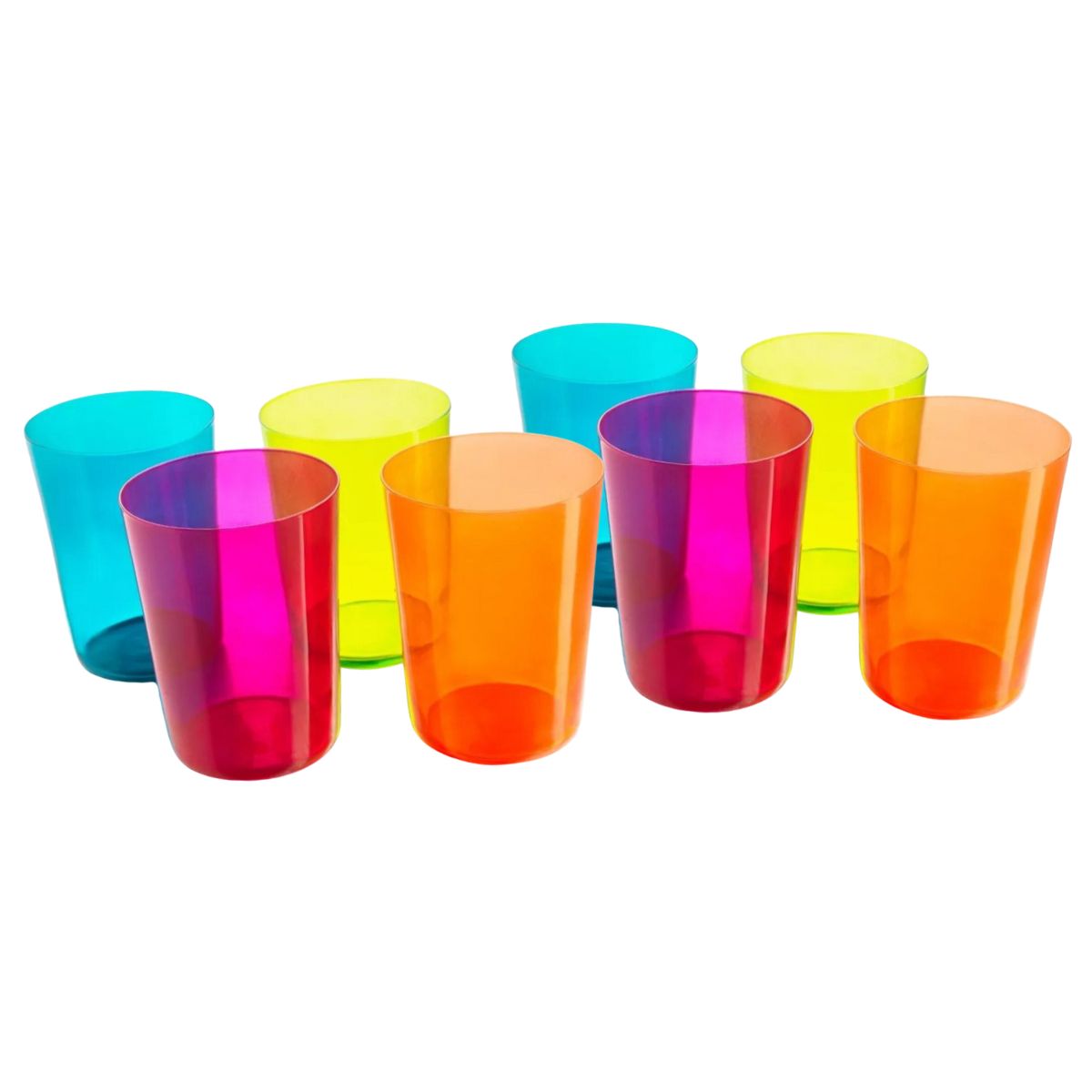 Collins Colors Juego De 8 Vasos De Vidrio Pintado 520 ml