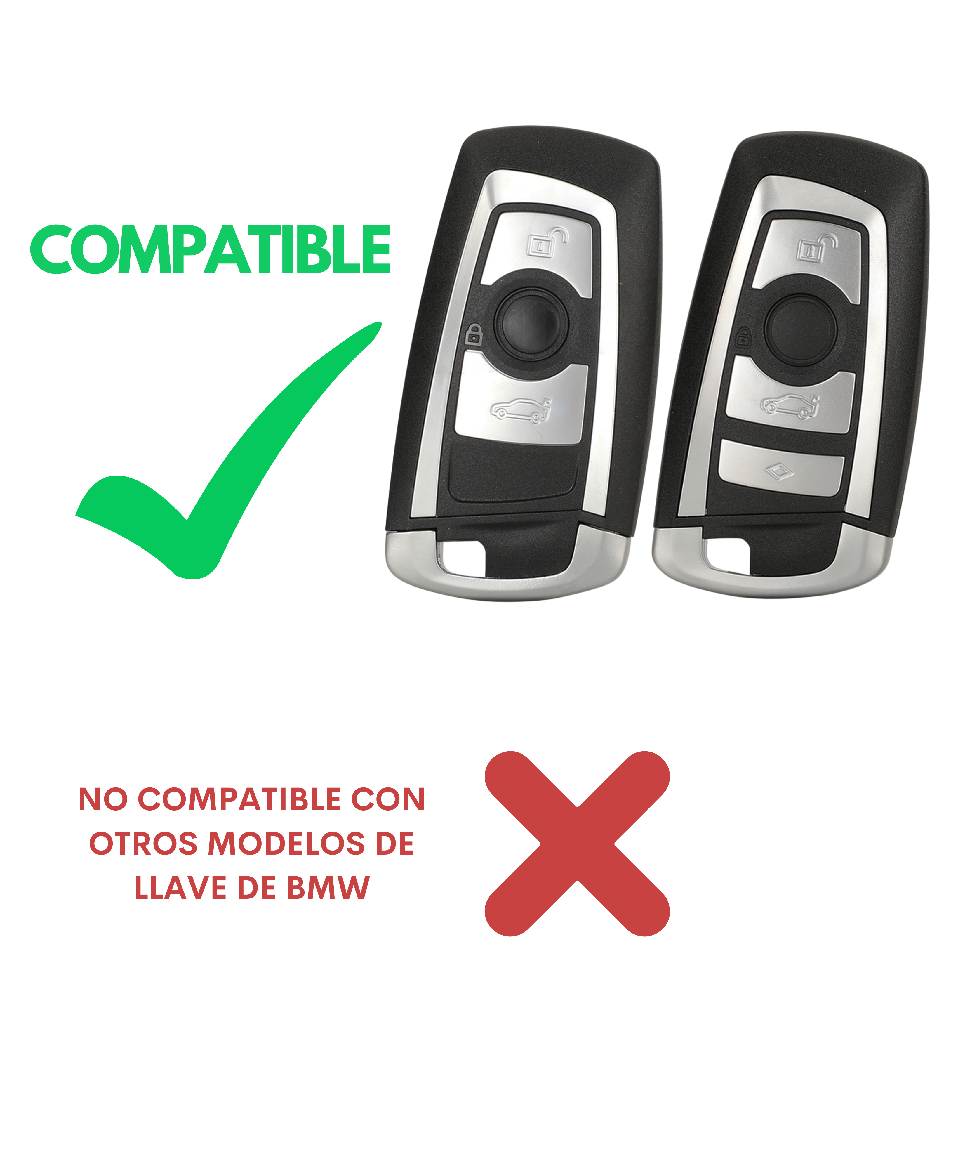 Funda Llave Bmw Serie 2 Serie 3 Serie 4 Serie 5 6 7 X3 X4 Zinc
