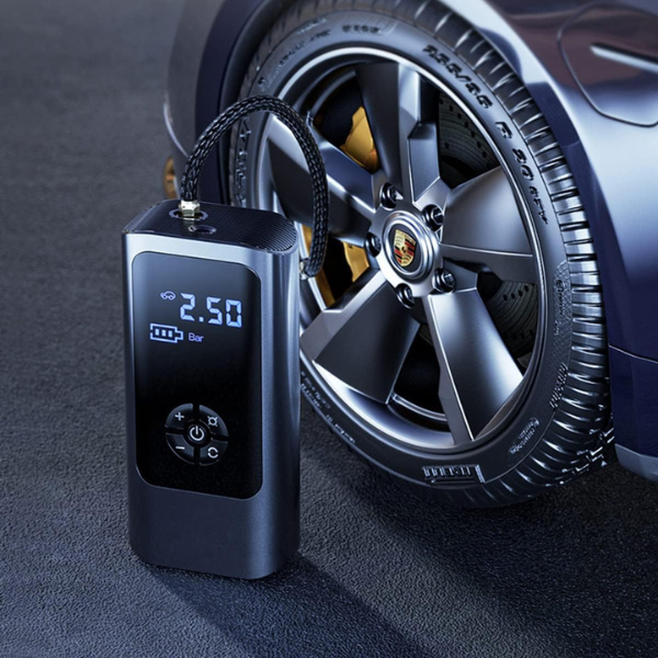 Compresor de Aire Portatil, 150PSI 80 W de Alta Potencia con LED Inteligente, Adecuado para Inflar y Presurizar Bicicletas, Autos, Motos y Balones