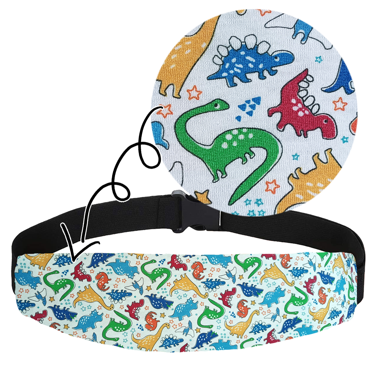 Banda Soporte para Cabeza Bebe Silla Auto Seguridad Niños