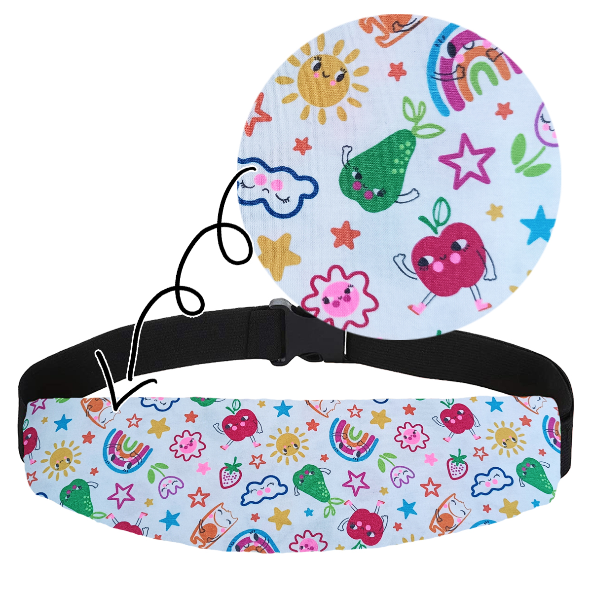 Banda Soporte para Cabeza Bebe Silla Auto Seguridad Niños