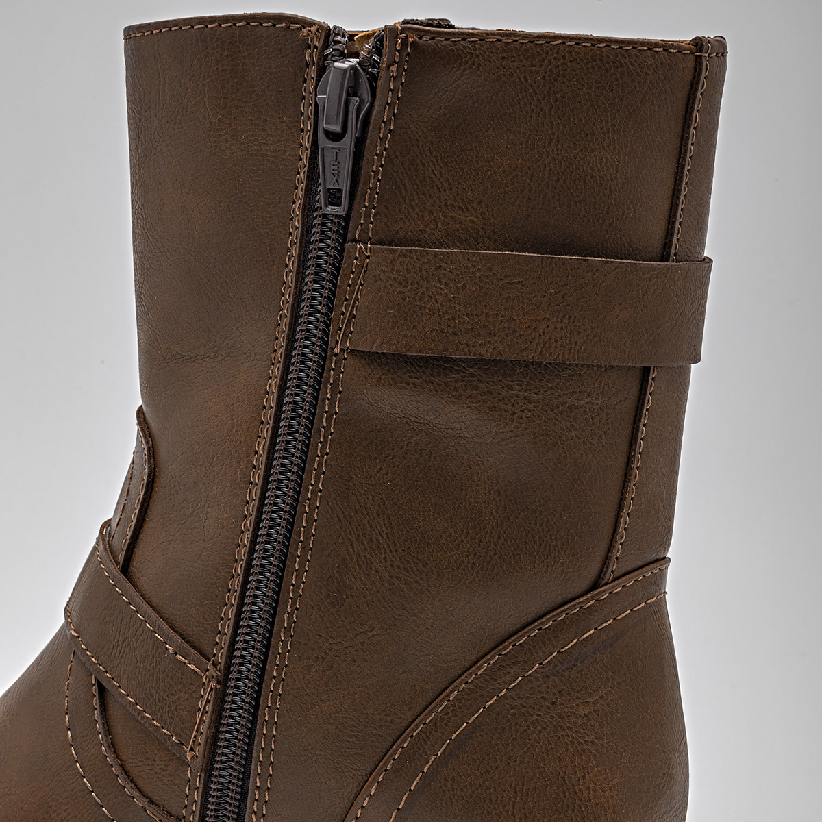 Kiut Botin Casual Mujer Tacon 6cm Tubo 17cm Color Cafe E9