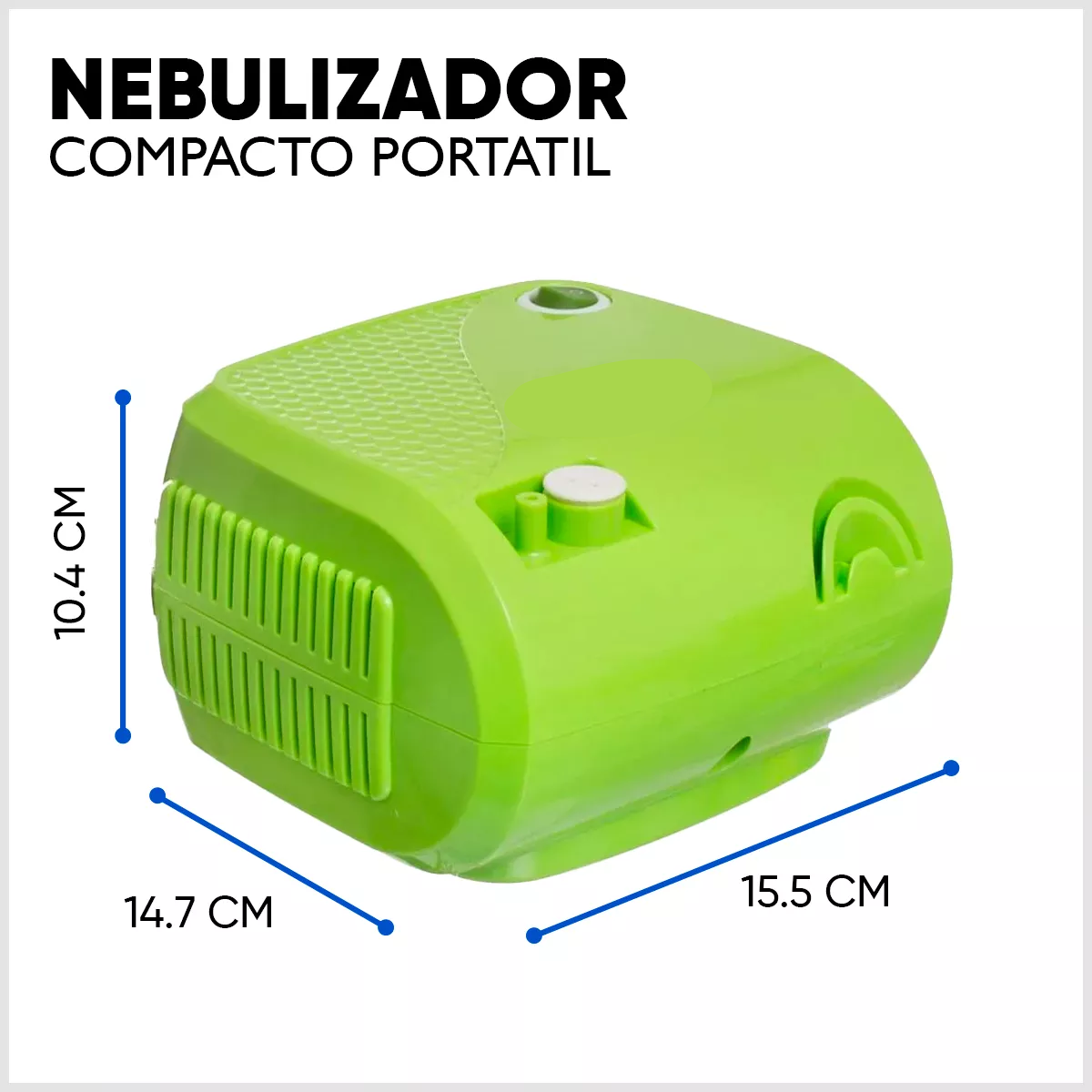 Nebulizador De Compresor Con Pistón Medineb 04 Verde Adulto