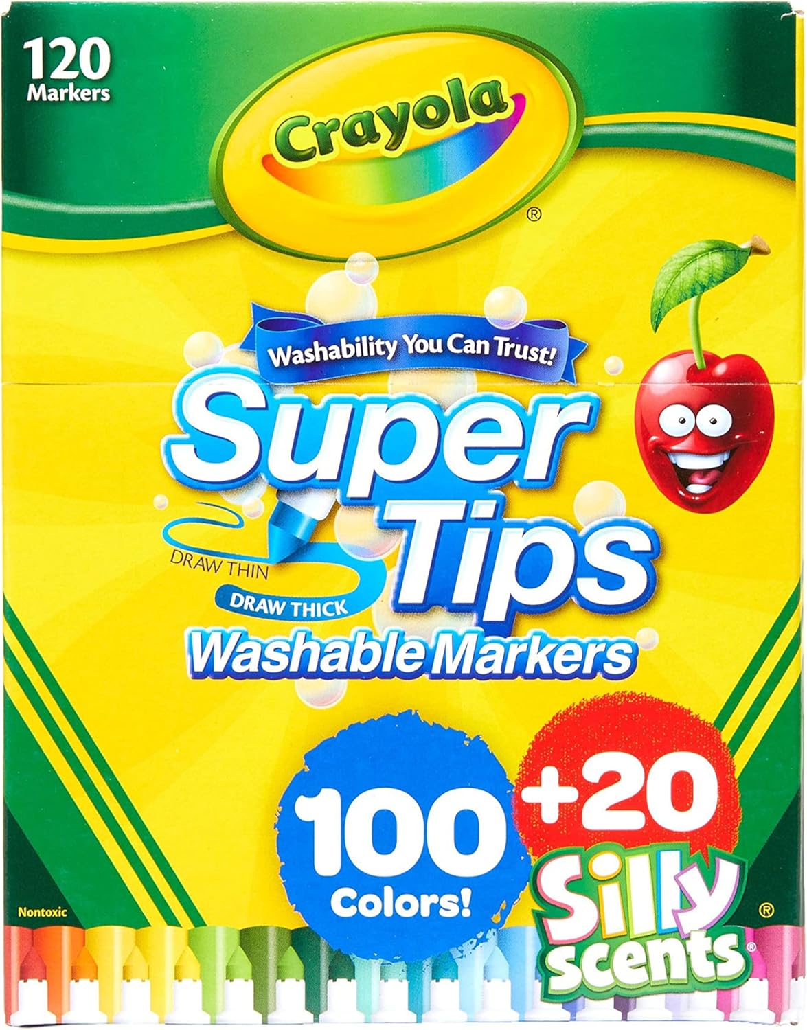 Plumones Crayola Supertips 100 + 20 Doodle Scents