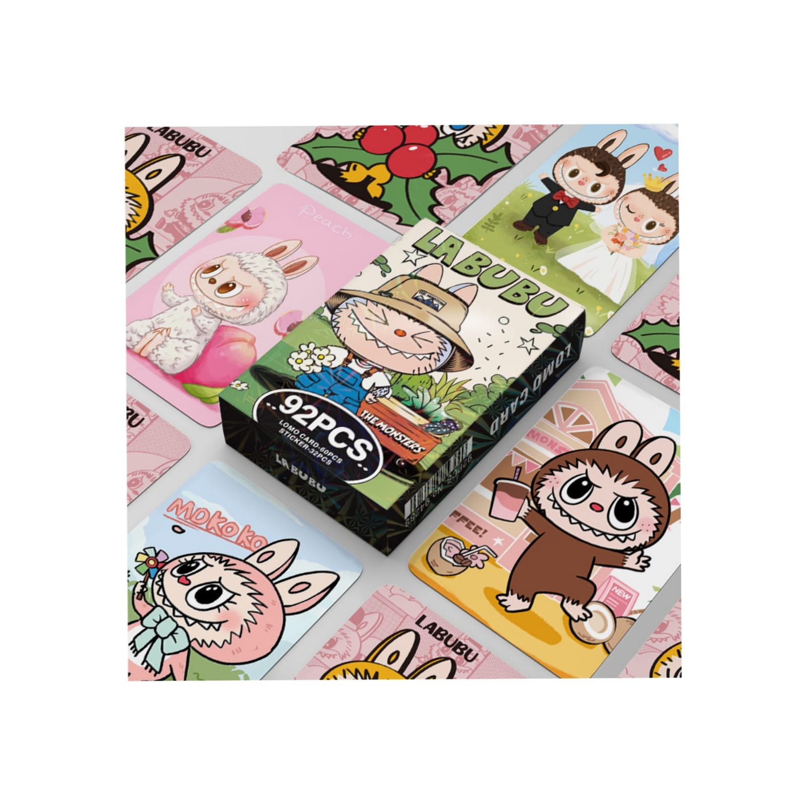Tarjetas De Labubu + Stikers The Monsters Kawaii 
