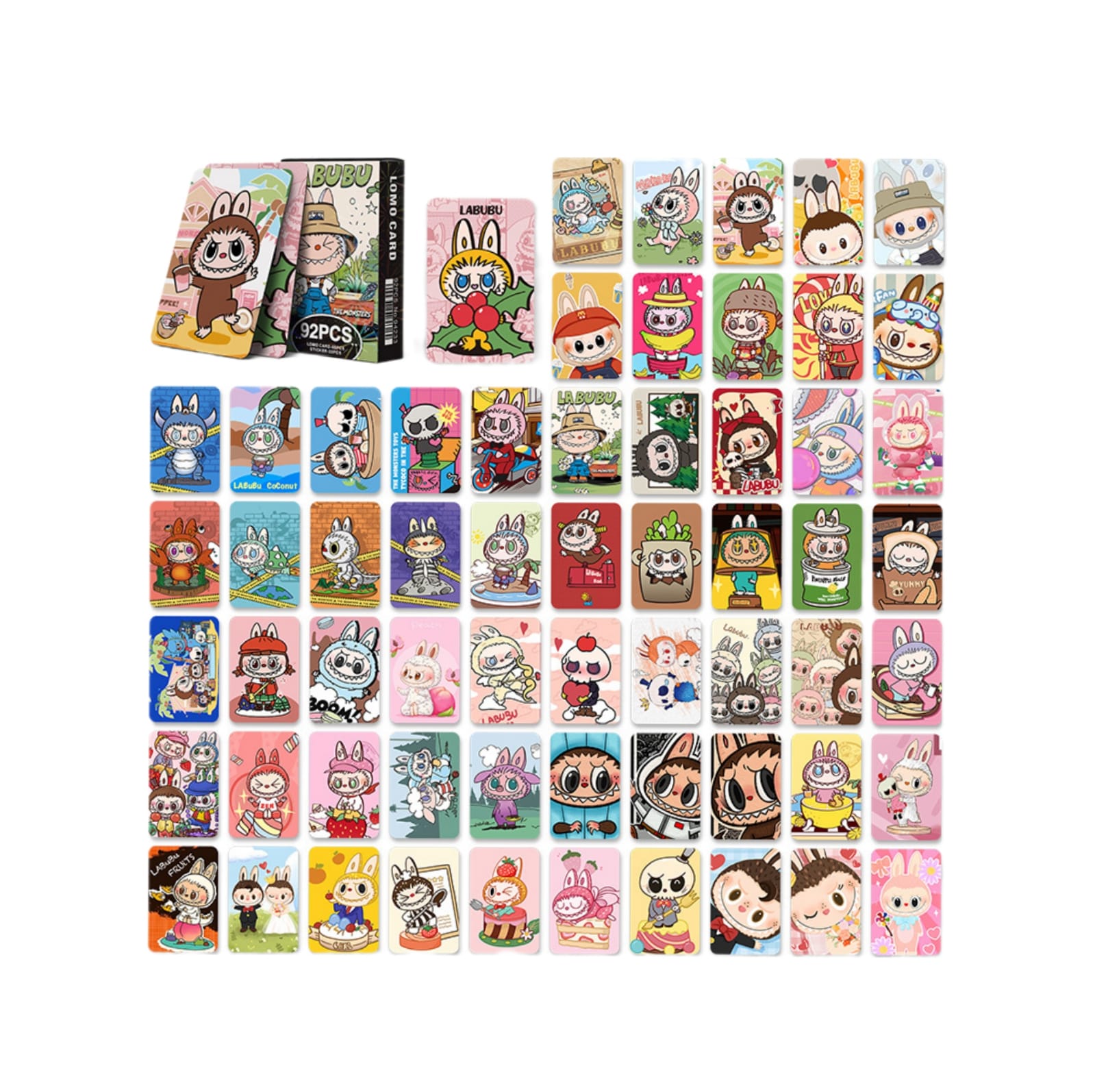 Tarjetas De Labubu + Stikers The Monsters Kawaii 