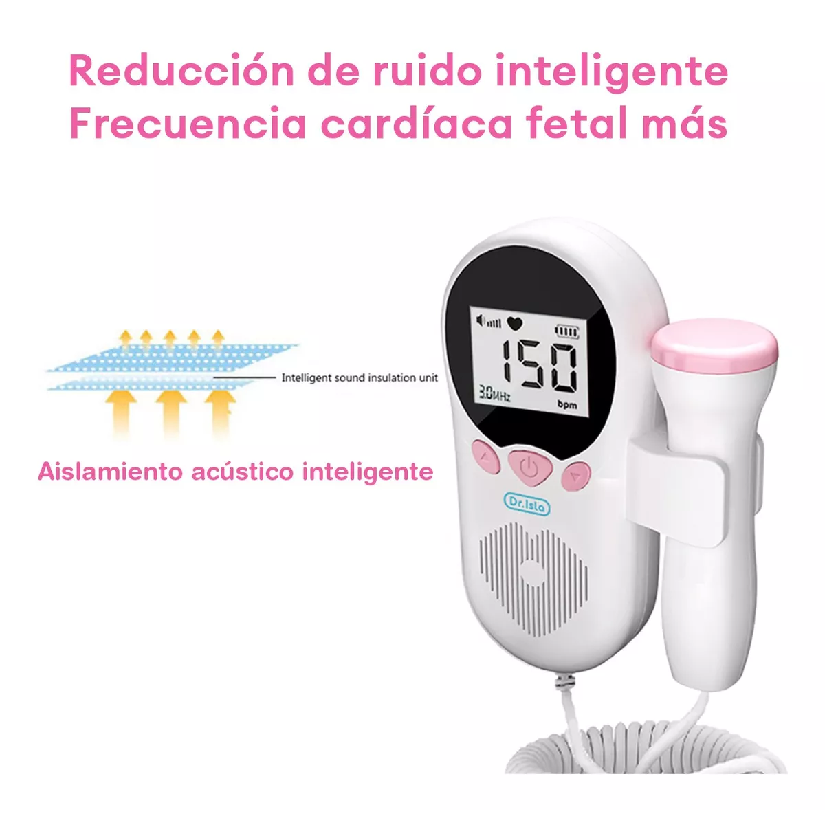 Monitor Fetal Doppler Monitor Para Escuchar Latidos Bebé