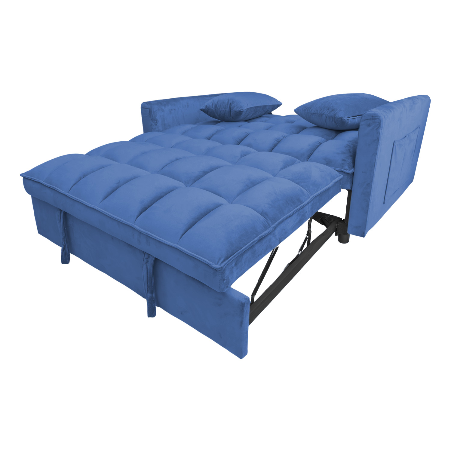 Sofácama Reclinable Convertible Matrimonial Bossa Anders Azul