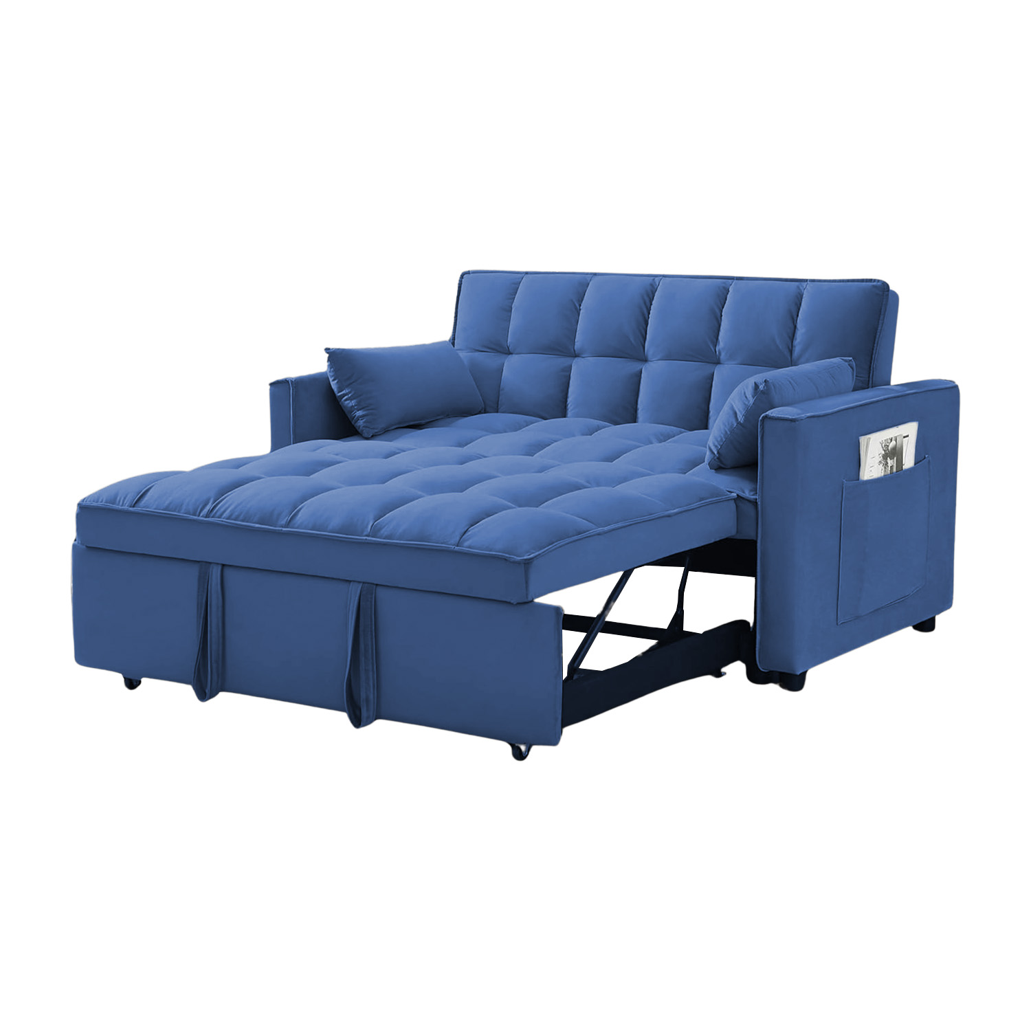 Sofácama Reclinable Convertible Matrimonial Bossa Anders Azul