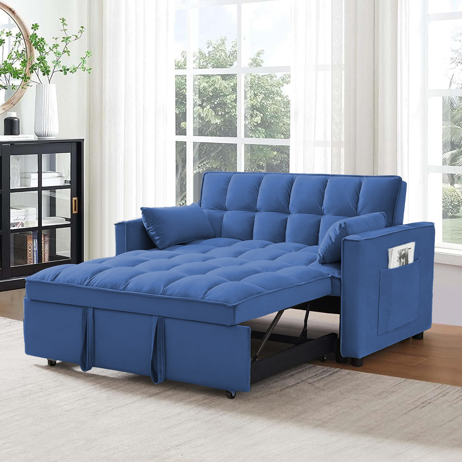 Sofácama Reclinable Convertible Matrimonial Bossa Anders Azul