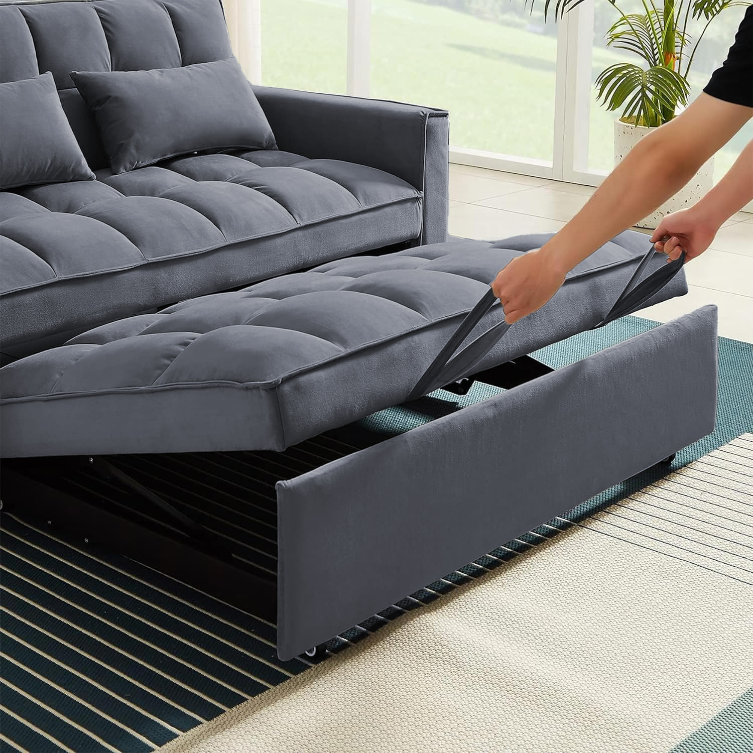 Sofácama Reclinable Convertible Matrimonial Bossa Anders Gris