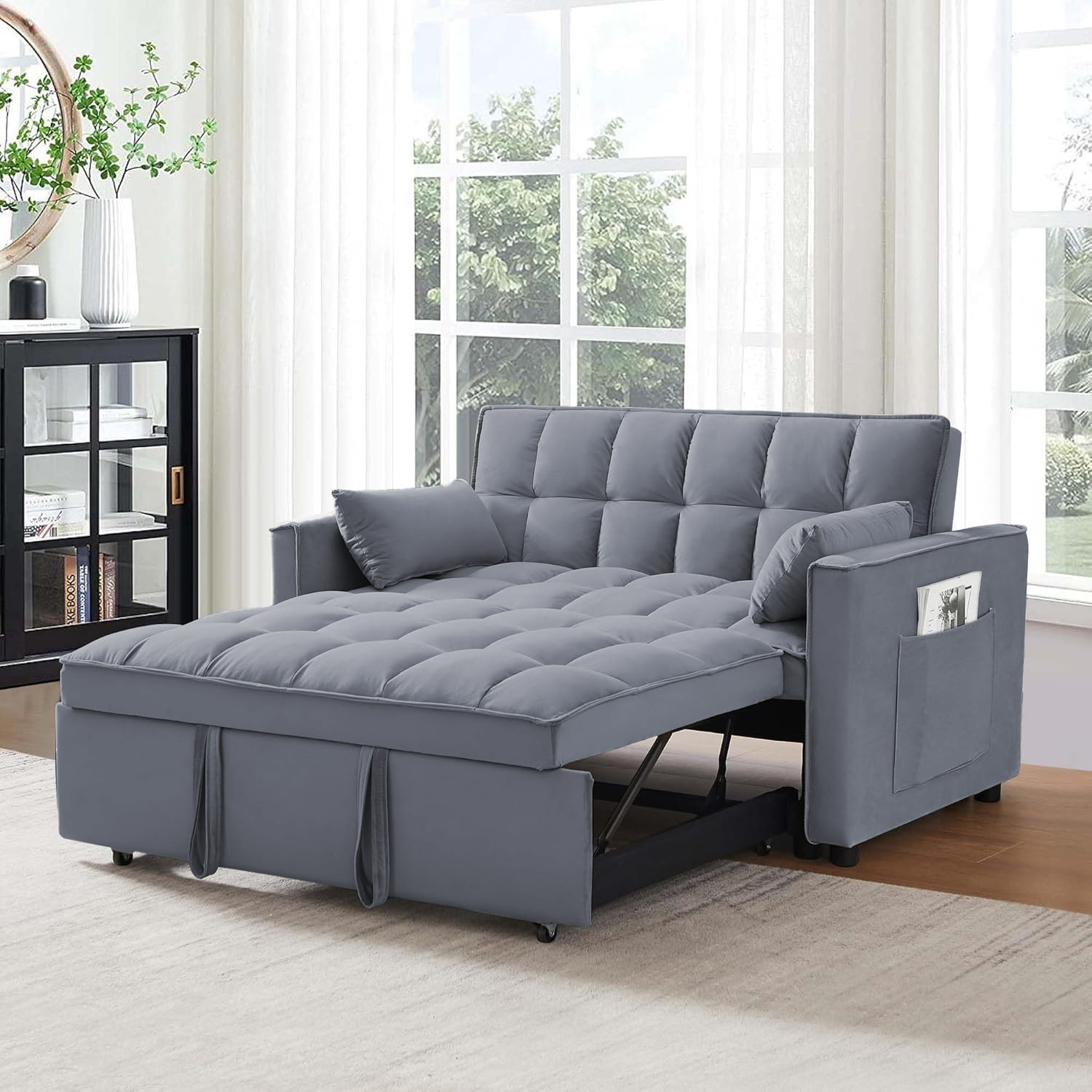 Sofácama Reclinable Convertible Matrimonial Bossa Anders Gris