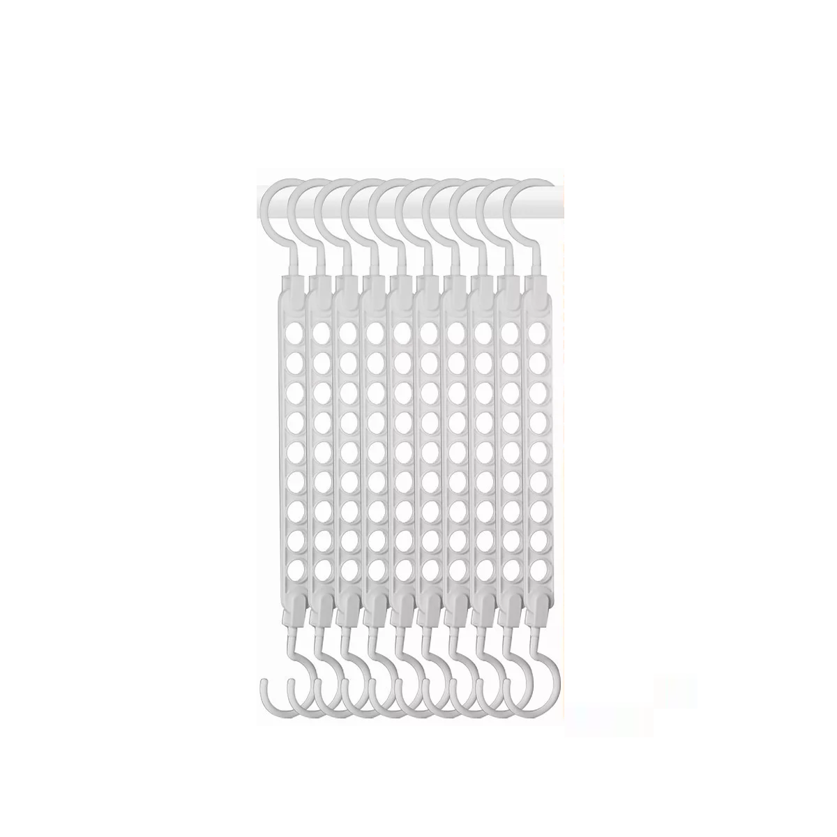 10 Pcs Gancho Para Ropa Múltiple Ahorra Espacio 9 Orificios