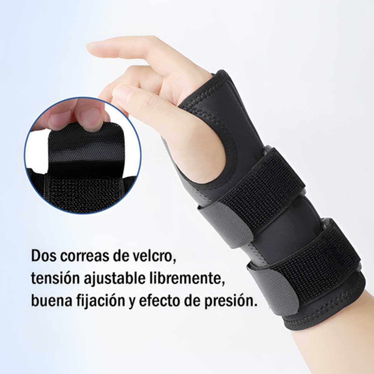 Férula Muñeca Comoda Vendaje Ajustable,muñequera Ortopedica mano izquierda negra