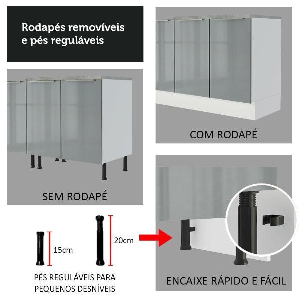 Isla de Cocina con Encimera y Mostrador Madesa Lux 120cm BG