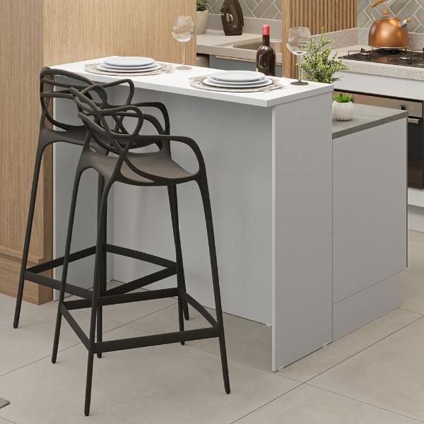 Isla de Cocina con Encimera y Mostrador Madesa Lux 120cm BG