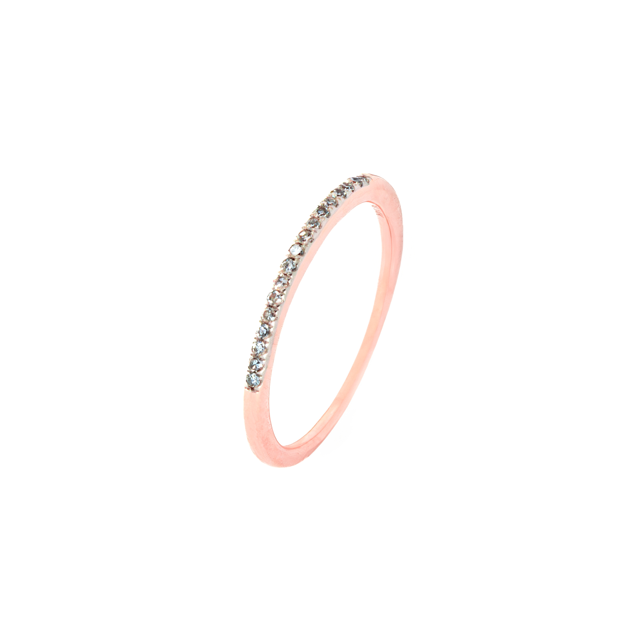 Churumbela Diamantes Naturales Oro Rosa 14k. Oro Fino Joyería