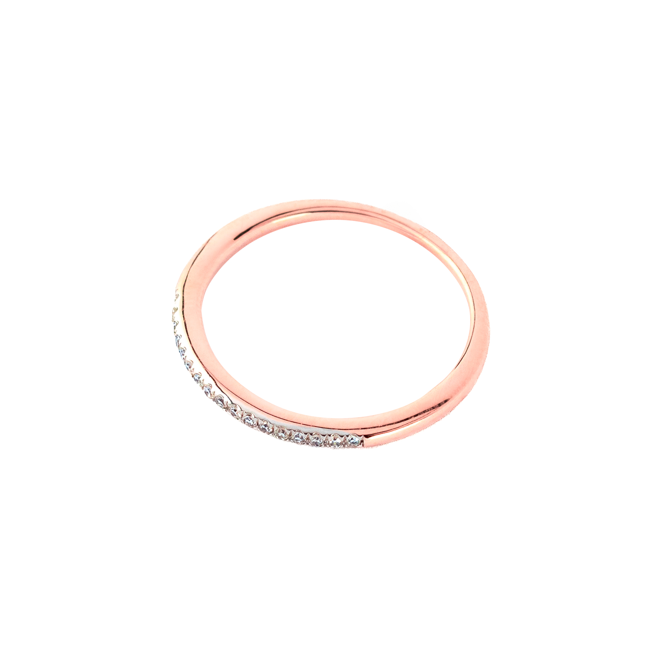 Churumbela Diamantes Naturales Oro Rosa 14k. Oro Fino Joyería