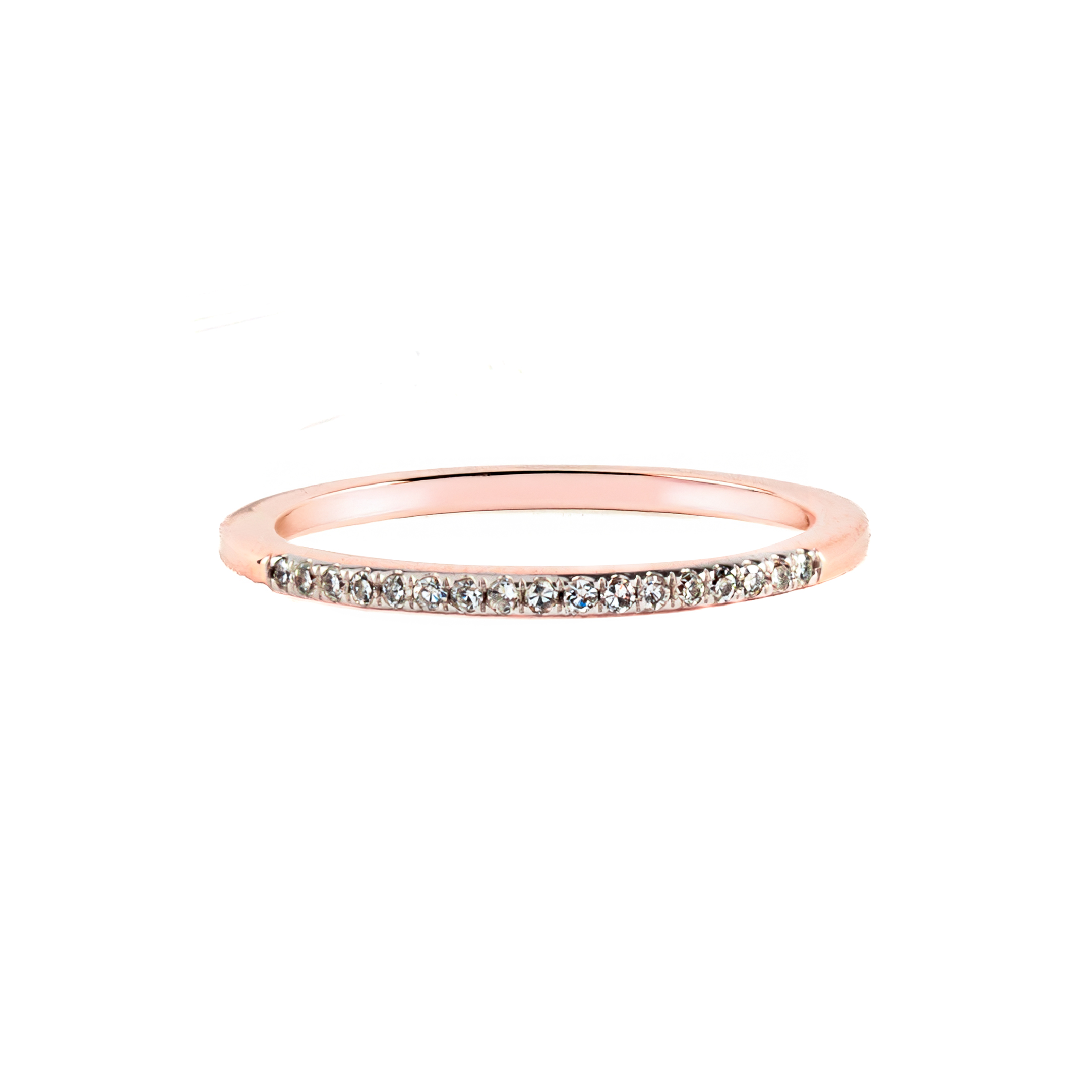 Churumbela Diamantes Naturales Oro Rosa 14k. Oro Fino Joyería