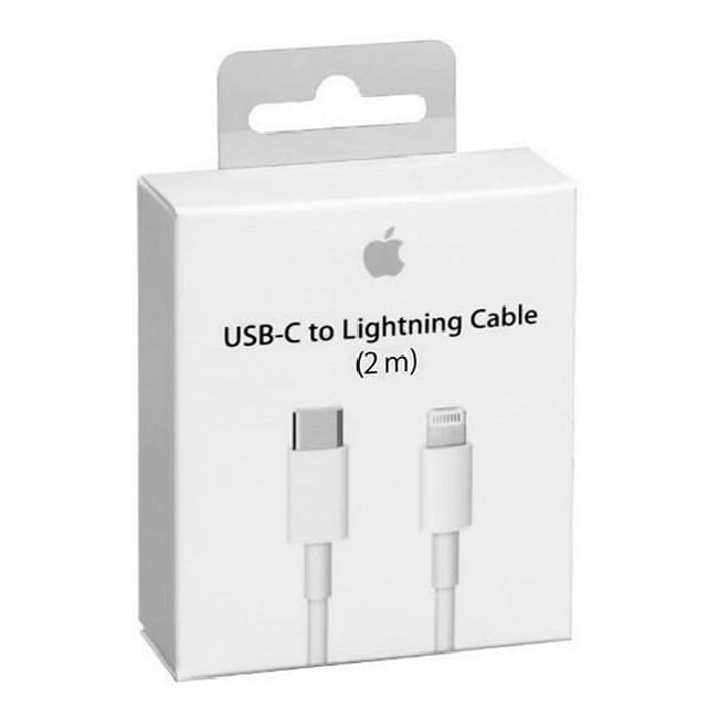 Cargador Para IPhone 5-14 20W Y Cable 2M Tipo C-Lightning Caja