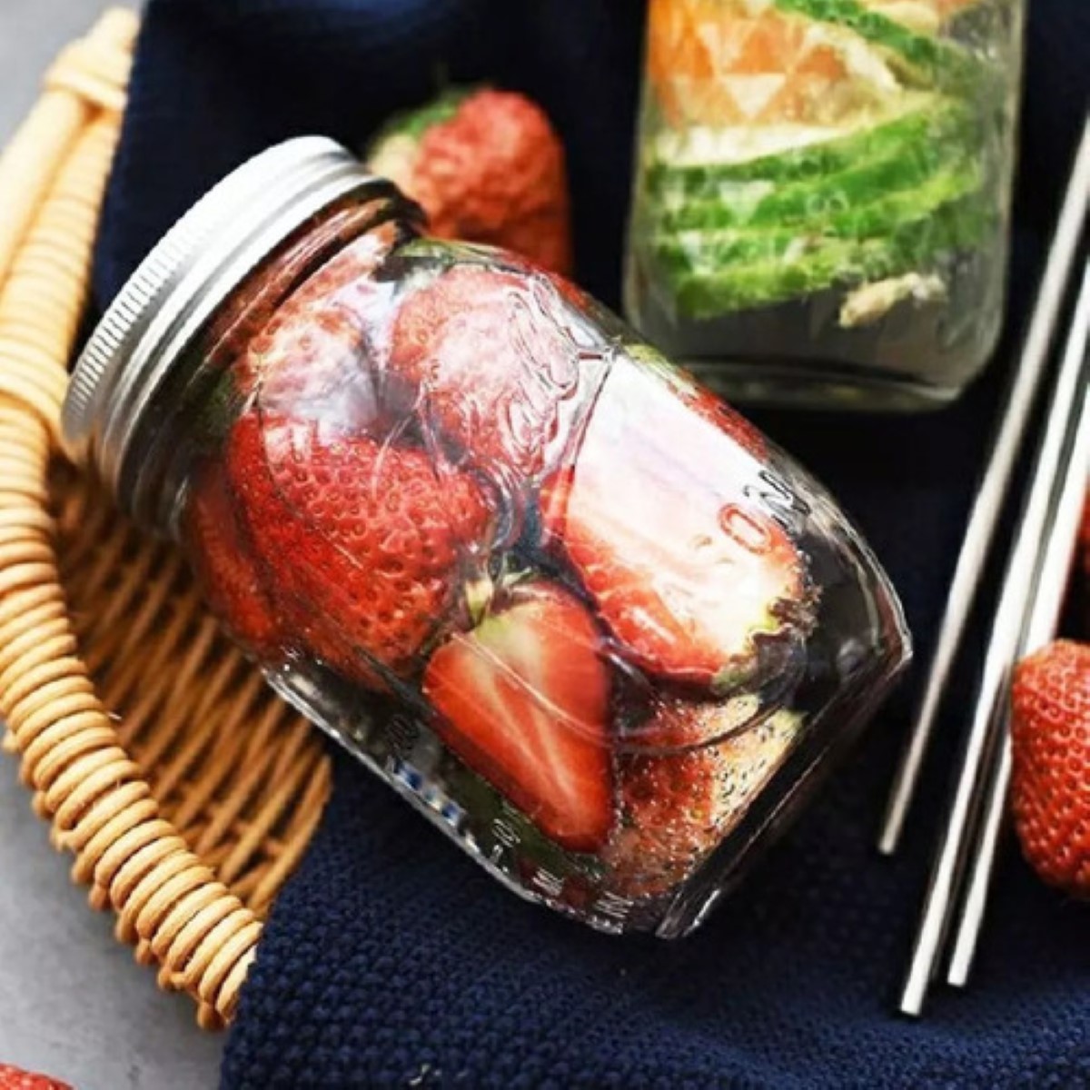 Set 12pz Mason Jar Ball Boca Regular 4oz, 8oz Y 16oz TRANSPARENTE