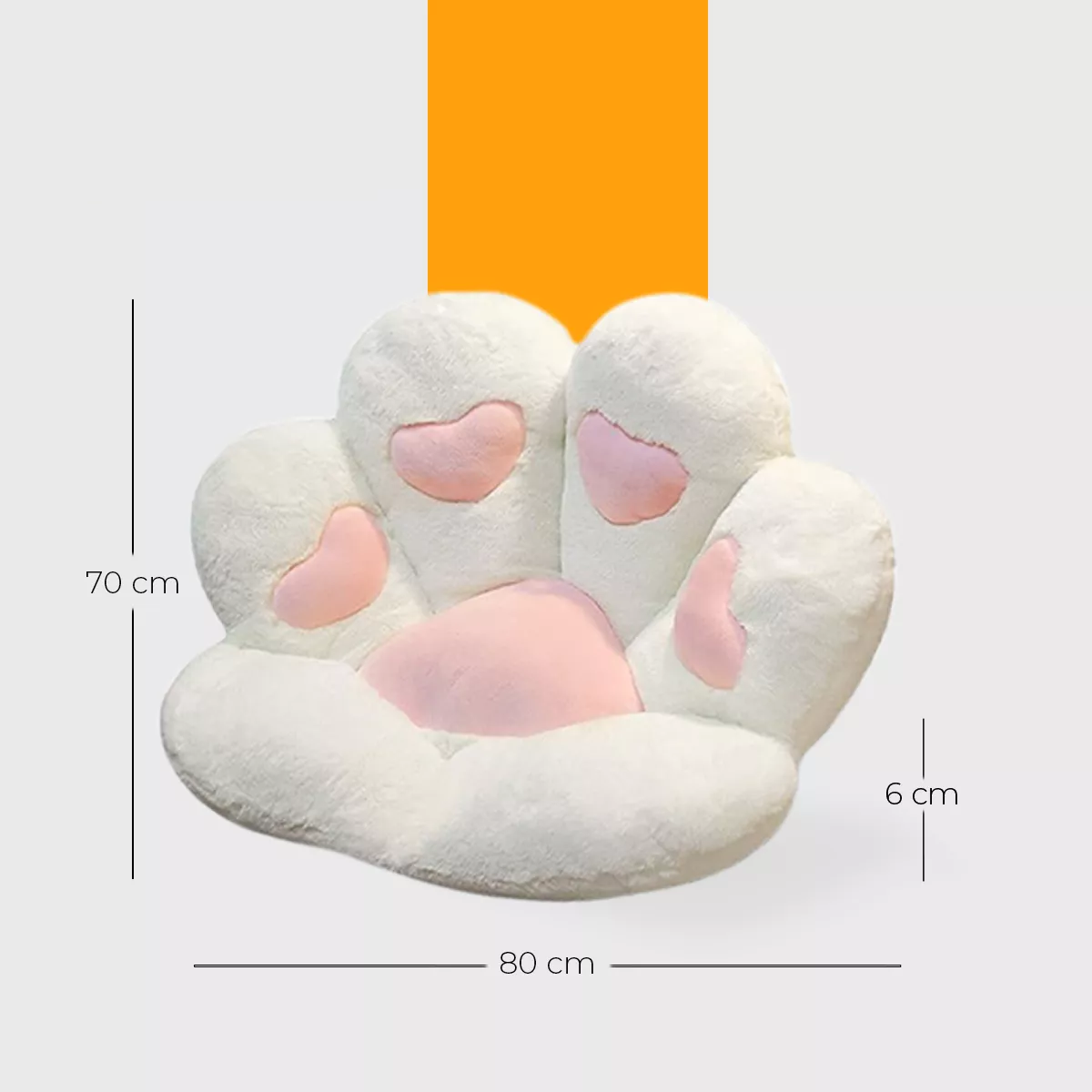 Cojin Decorativo Almohada Para Sala O Sillas De Pata De Gato Blanco/Rosa